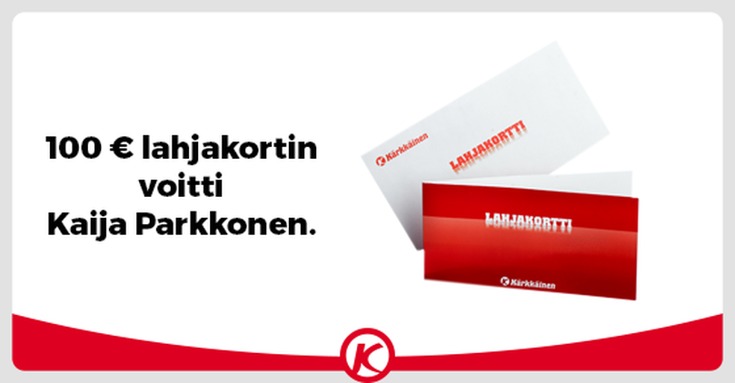 Toukokuun päätyttyä kaikkien voimassaolevien uutiskirjeiden tilaajien kesken arvottiin 100 euron lahjakortti